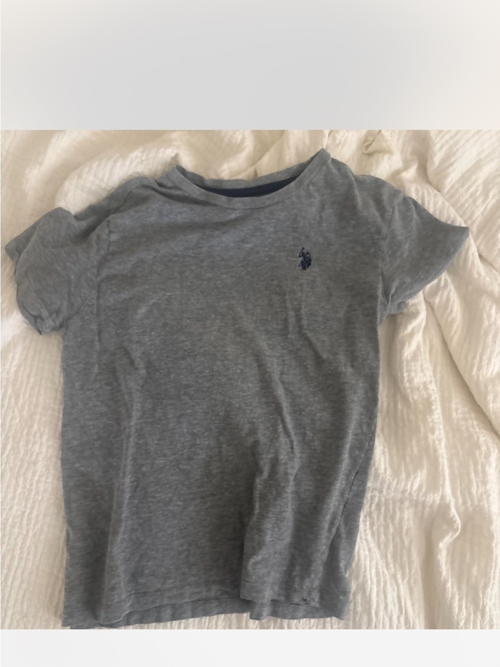 Polo by Ralph Lauren Heather Gray Short Sleeve Tee with Navy Pony